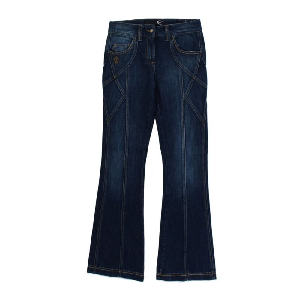Cavalli Blue Cotton Stretch Low Waist Women's Jeans